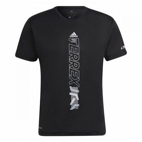 Футболка с коротким рукавом мужская Adidas Agravic Чёрный image 1