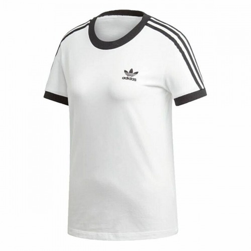 Sieviešu Krekls ar Īsām Piedurknēm Adidas 3 stripes Balts image 1