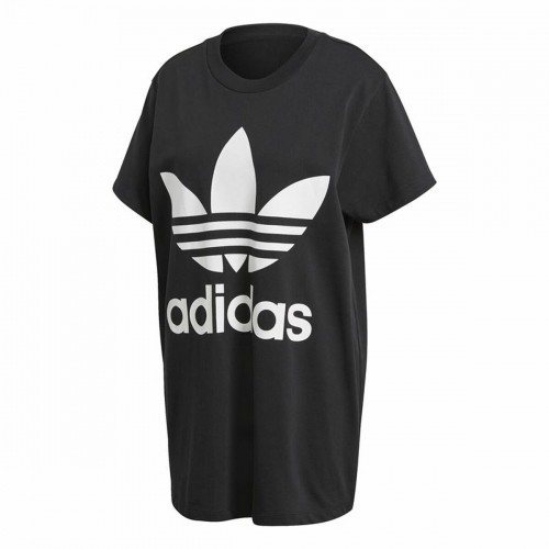 Футболка с коротким рукавом женская Adidas Trefoil Чёрный image 1