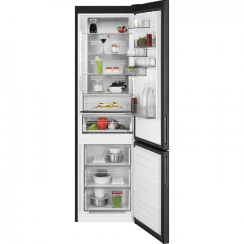 AEG No Frost ledusskapis ar saldētavu apakšā, 201 cm, melns - ORC8M361EL image 1
