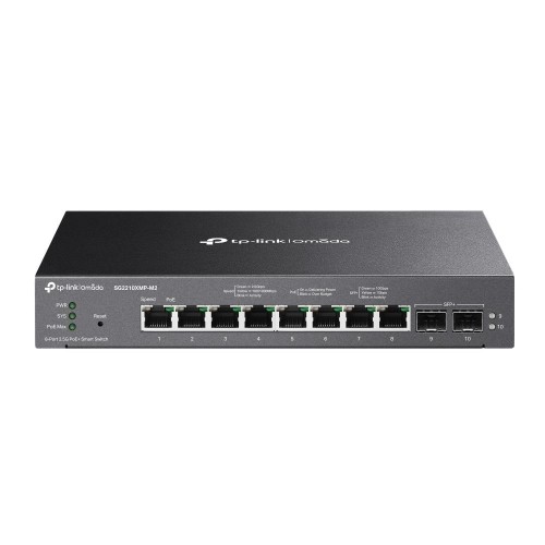 Switch|TP-LINK|Type L2|Desktop/pedestal|8x2.5GbE|2xSFP+|PoE+ ports 8|160 Watts|SG2210XMP-M2 image 1