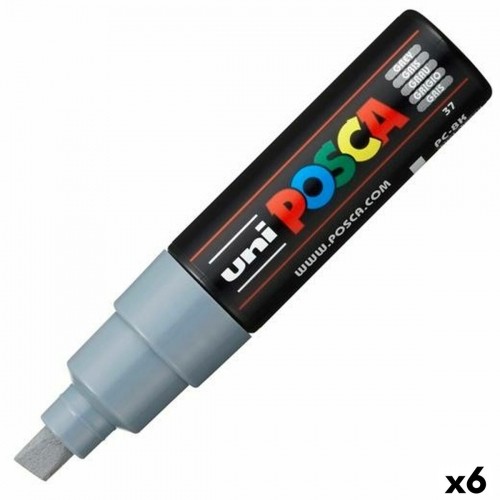 Marker POSCA PC-8K Grey (6 Units) image 1