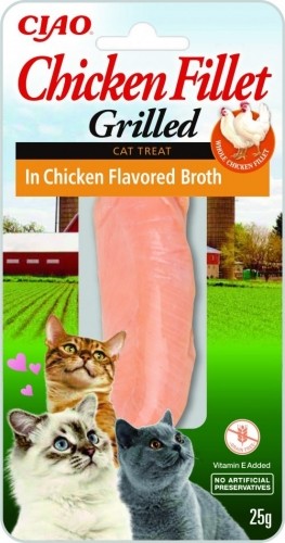 INABA Grilled Chicken Fillet in chicken flavored broth - cat treats - 25 g image 1