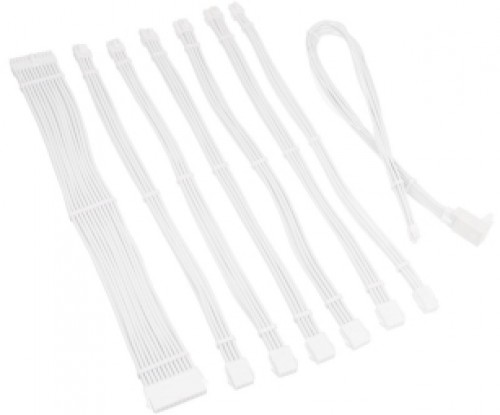 PSU kabeļu pagarinātāji Kolink Core Pro Braided Cable Extension Kit 12V-2x6 Type 2 - White image 1