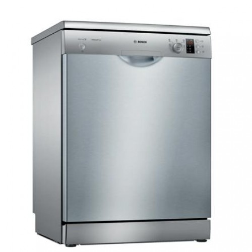 Bosch | Dishwasher | SMS25AI05E | Free standing | Width 60 cm | Number of place settings 12 | Number of programs 5 | Energy efficiency class E | Display | AquaStop function | Silver inox image 1