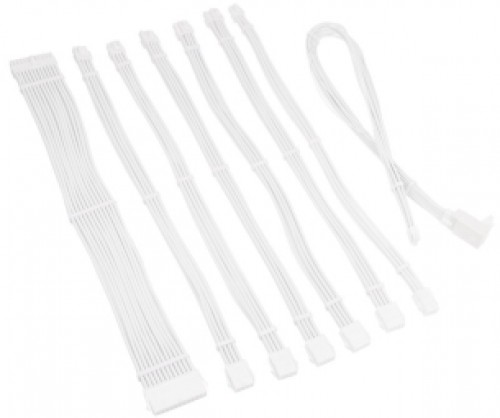 PSU kabeļu pagarinātāji Kolink Core Pro Braided Cable Extension Kit 12V-2x6 Type 1 - White image 1