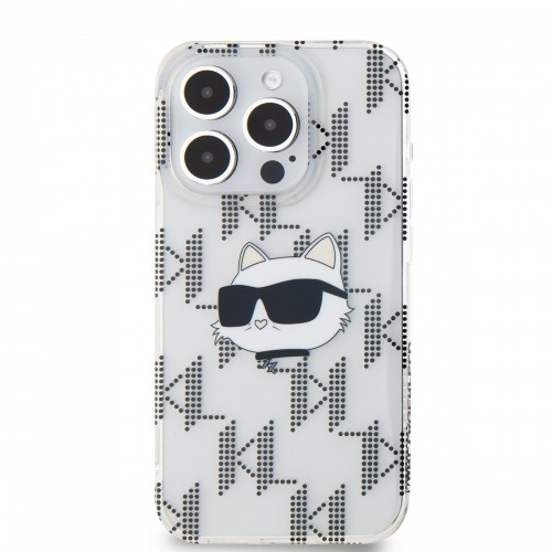 Karl Lagerfeld IML Electroplated Choupette Head Case for iPhone 15 Pro Max Transparent image 1