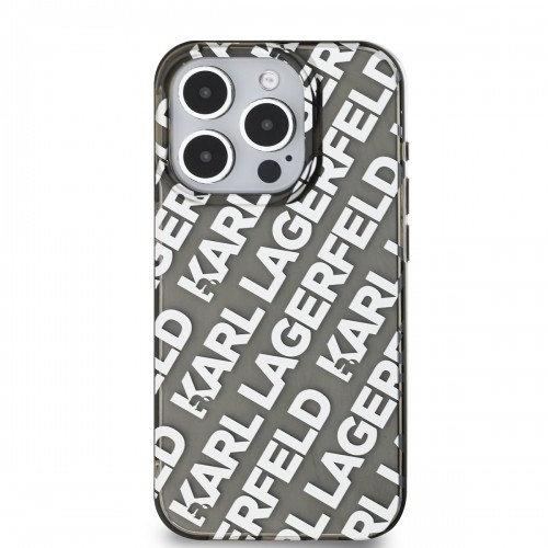 Karl Lagerfeld IML Electroplated Repeated Logo Case for iPhone 15 Pro Max Silver image 1