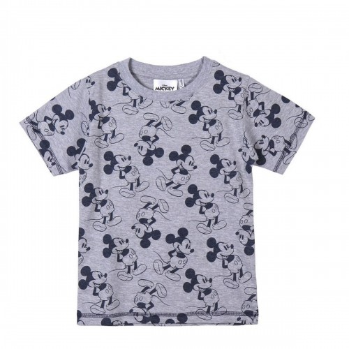Krekls ar Īsām Piedurknēm Bērniem Mickey Mouse Pelēks image 1