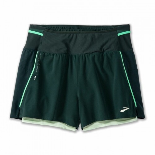 Спортивные женские шорты Brooks High Point 3" 2-in-1 2.0 Зеленый image 1