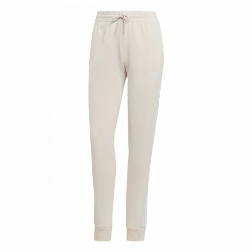 Long Sports Trousers Adidas Essentials 3 Stripes Beige Lady image 1