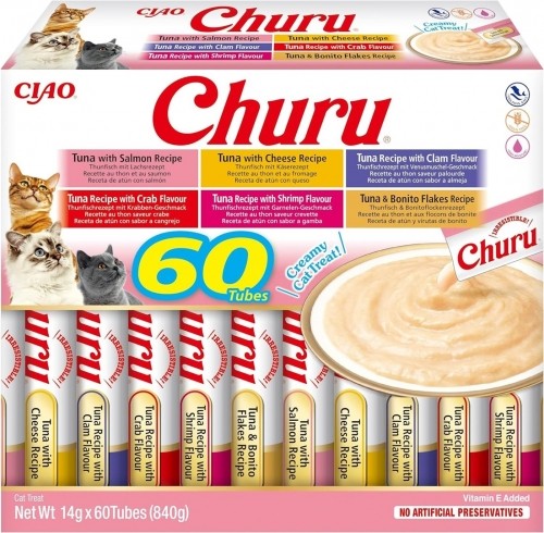 INABA Churu Variety box Tuna - cat treats - 60 x 14g image 1