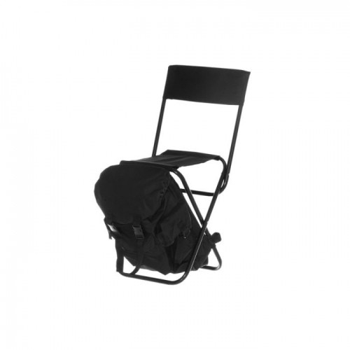 Kempinga krēsls/mugursoma Atom melns image 1