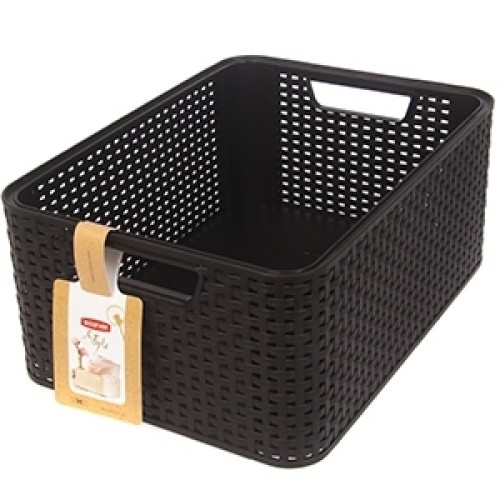 Kaste bez vāka Style Box Rattan M t.brūna image 1