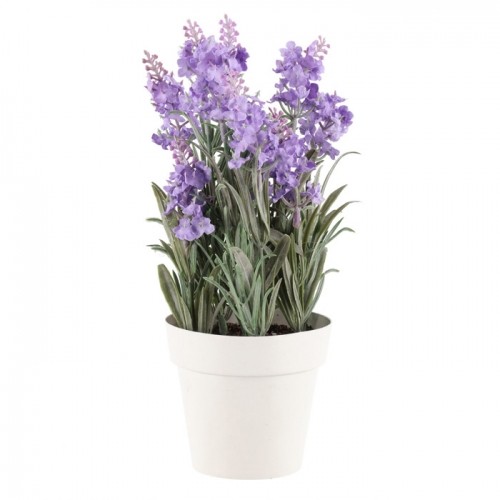 Māksl.ziedi Lavanda podiņā , balta, zila 26cm image 1