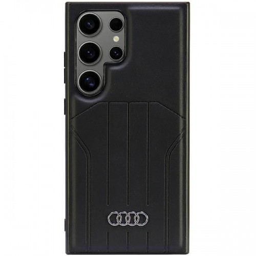 Audi Synthetic Leather MagSafe S24 Ultra S928 czarny|black hardcase AU-TPUPCMS24U-Q5|D1-BK image 1