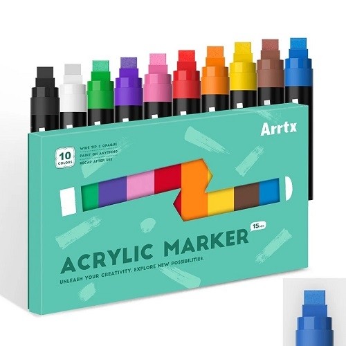 Acrylic Marker Pens ARRTX Jumbo, 10 Colours image 1
