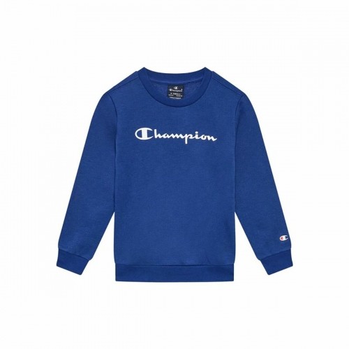 Bērnu Sporta Krekls ar Kapuci Champion Crewneck Zils Balts image 1