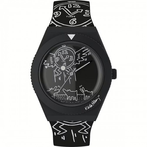 Мужские часы Timex Q X KEITH HARING SPECIAL EDT. Чёрный (Ø 38 mm) image 1