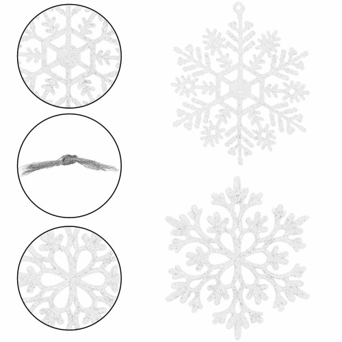 Ziemassvētku dekorācijas- sniega pārslas Springos CA0750 10cm 12gab image 1