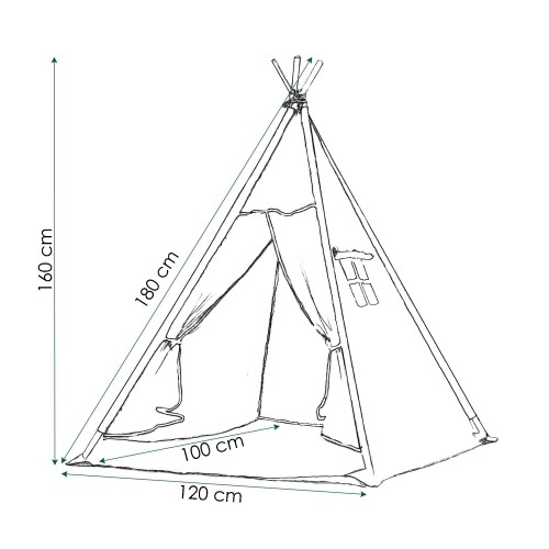 Tipi telts Springos TIP06 zila image 1