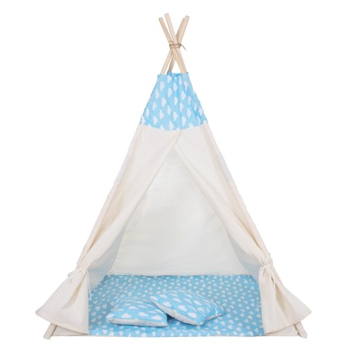 Tipi telts Springos TIP05 mākoņu zila image 1