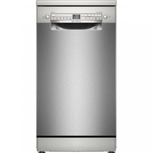 Bosch | Dishwasher | SPS2HMI58E | Free standing | Width 45 cm | Number of place settings 10 | Number of programs 6 | Energy efficiency class E | Display | AquaStop function | Silver inox image 1