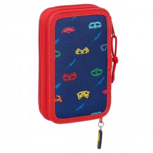 School Case PJ Masks Ready Navy Blue 12.5 x 19.5 x 4 cm 28 Pieces image 1