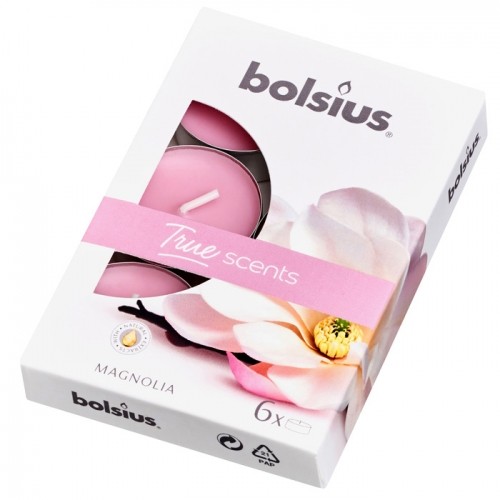 Tējas sveces Bolsius magnolija 6gab. image 1