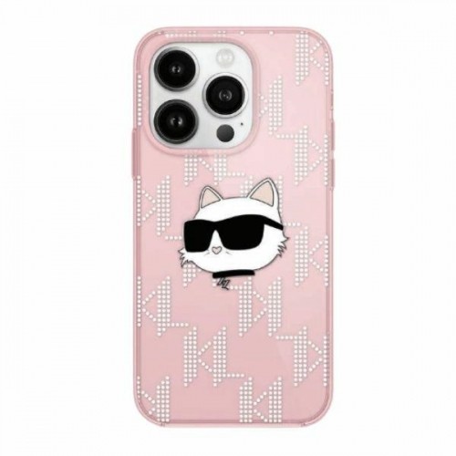 Karl Lagerfeld KLHCP14SHKLPCHP iPhone 14 | 15 | 13 6.1" różowy|pink hardcase IML Choupette Head & Monogram image 1