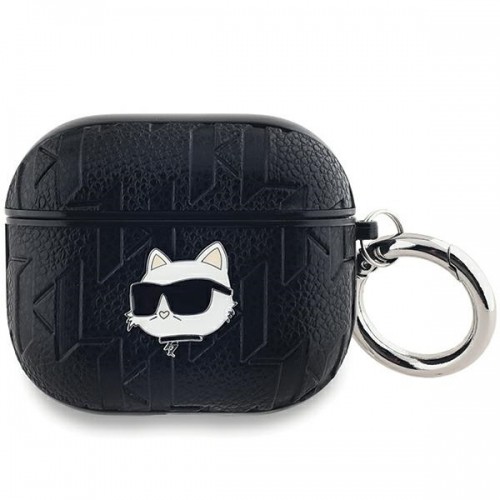 Karl Lagerfeld KLA3PGCHPK AirPods 3 cover czarny|black Monogram Choupette Head image 1