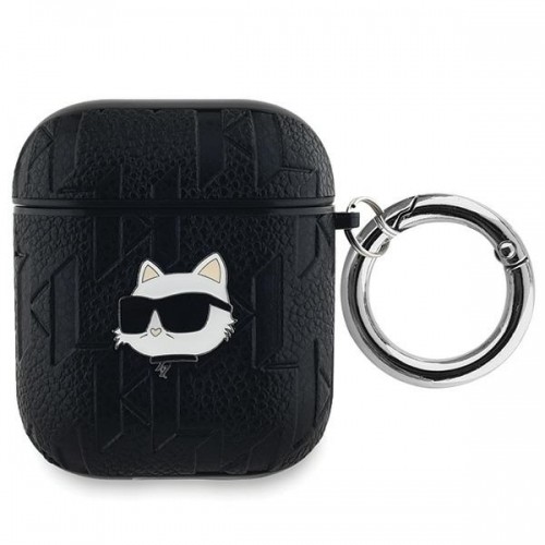 Karl Lagerfeld KLA2PGCHPK AirPods 1|2 cover czarny|black Monogram Choupette Head image 1