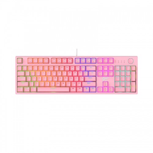 Havit KB871L Mechanical Gaming Keyboard RGB (pink) image 1
