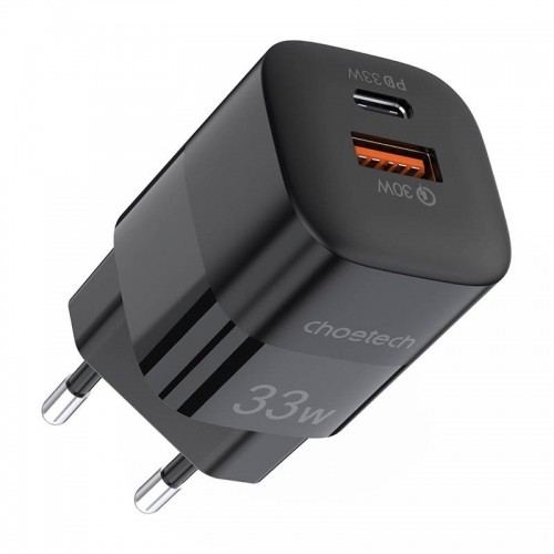 Choetech Fast USB Wall Charger USB Type C PD QC 33W black (PD5006) image 1