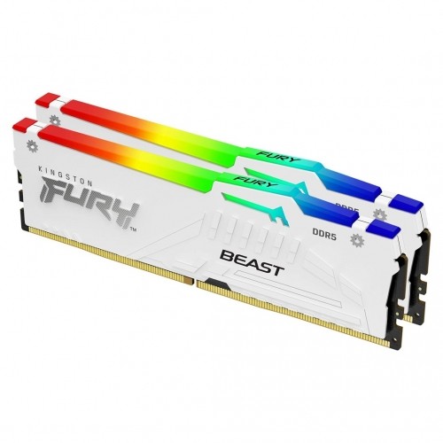 Kingston Technology FURY Beast 32GB 6000MT/s DDR5 CL36 DIMM (Kit of 2) White RGB EXPO image 1