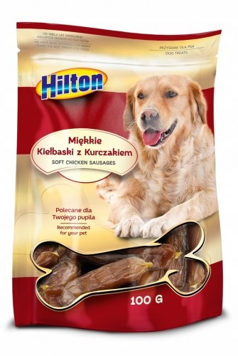 HILTON Miękkie kiełbaski z kurczakiem dla psa - 100 g image 1
