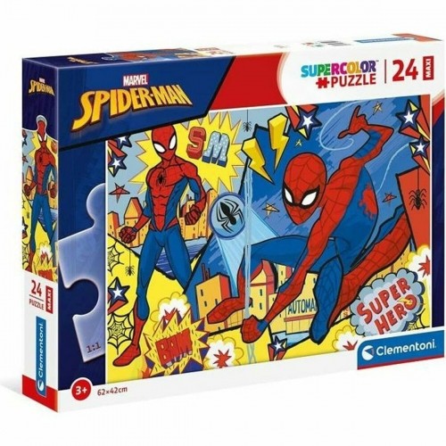 Puzle Bērniem Clementoni Marvel Spiderman 24216 Maxi 24 Daudzums image 1