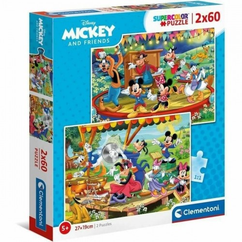 Child's Puzzle Clementoni Mickey and friends 21620 27 x 19 cm 60 Pieces (2 Units) image 1