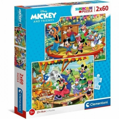 Детский паззл Clementoni Mickey and friends 21620 27 x 19 cm 60 Предметы (2 штук) image 1