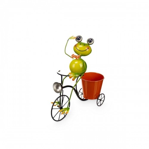 Planter Yellow Red Green Metal Bicycle Frog 31,5 x 32 x 17 cm image 1