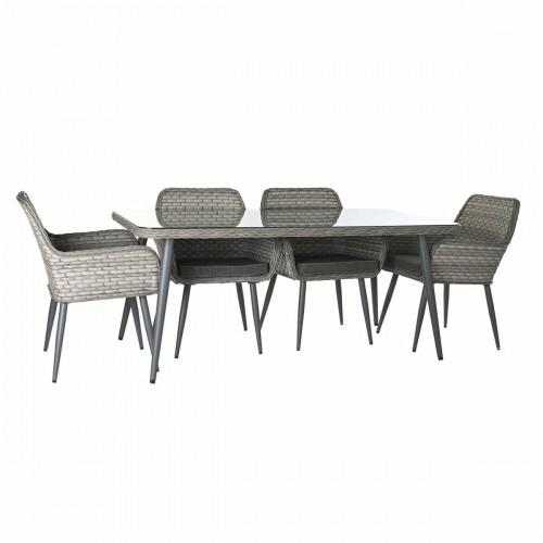 Set of 3 tables DKD Home Decor 166 x 92 x 72 cm Crystal synthetic rattan Steel 83 cm (166 x 92 x 72 cm) image 1