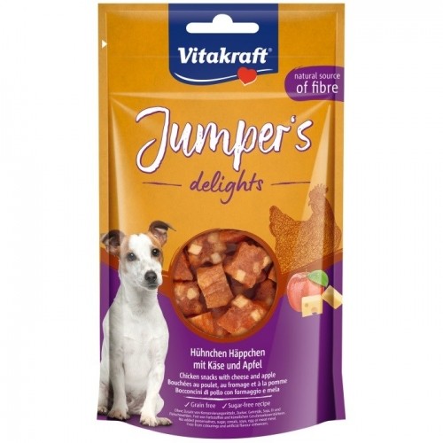 VITAKRAFT Jumper's Delights Chicken with cheese and apple - dog treat - 80g image 1
