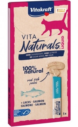 VITAKRAFT Vita Naturals Liquid Salmon - cat treats - 5 x 15g image 1