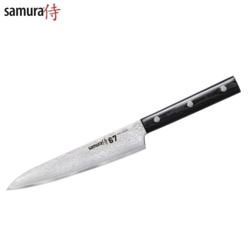 Samura DAMASCUS 67 Универсальный Кухонный нож 6.0"/150mm из AUS 10 Дамасской стали 61 HRC (67-слойный) image 1