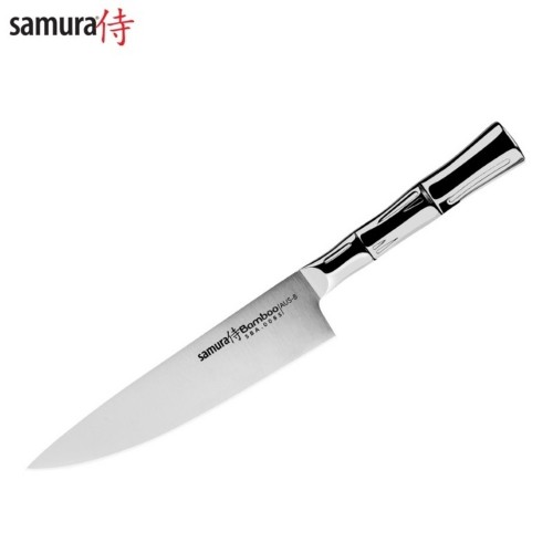 Samura BAMBOO Кухонный нож Шевповора 8"/200mm из AUS 8 Японской стали 59 HRC image 1