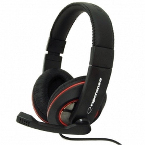 Headphones Esperanza EH118 Black Red image 1