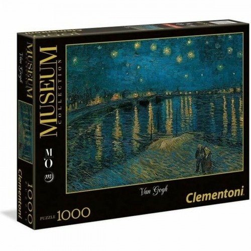 Puzle un domino komplekts Clementoni Museum Collection - Van Gogh Starry night on the Rhone 393442 69 x 50 cm 1000 Daudzums image 1