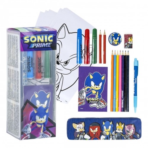 Stationery Set Sonic Blue 24 Pieces image 1
