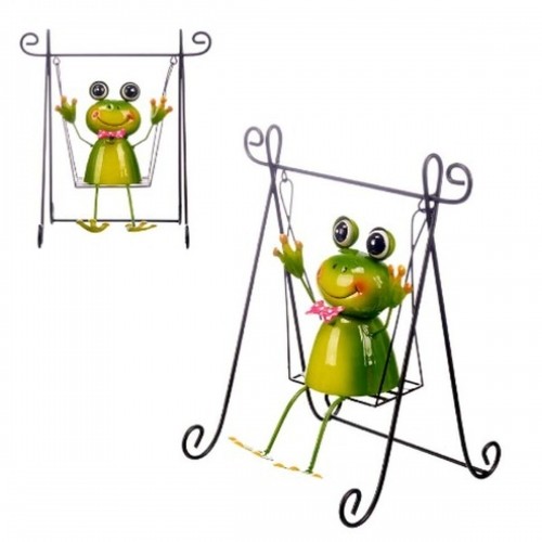 Decorative Garden Figure Metal Frog Swing 27,8 x 30 x 19,2 cm image 1