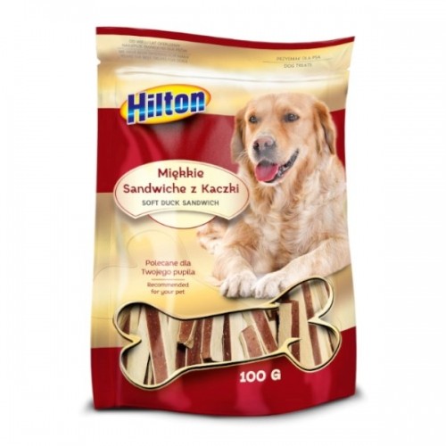 HILTON Przysmak sandwich - miękkie paski z kaczki dla psa - 100 g image 1